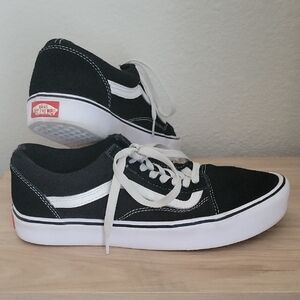 Vans Black and White Low-Top Shoes